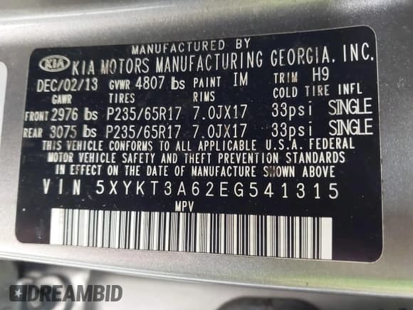✅ 2014 Kia Sorento LX • VIN: 5XYKT3A62EG541315 • Lot: 43835779. Wystawiony na IAAI z przebiegiem Nie podano. Bezpłatny archiwum sprzedaży aukcyjnych z USA i szczegółowy raport historii pojazdu na DreamBid. Zdjęcie 9.