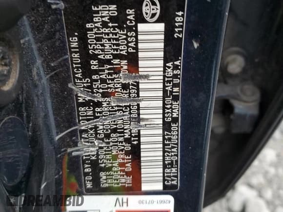 ✅ 2016 Toyota Avalon XLE Premium • VIN: 4T1BK1EB0GU199777 • Лот: 91198985. Опубликован ранее на Copart с пробегом 225 605 миль. Бесплатный доступ к архиву аукционных продаж из США и подробный отчёт об истории автомобиля на DreamBid. Изображение 12.