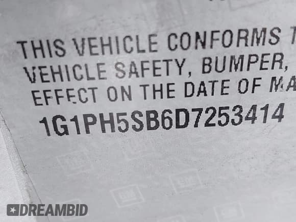 ✅ 2013 Chevrolet Cruze ECO • VIN: 1G1PH5SB6D7253414 • Лот: 43339679. Опубликован ранее на IAAI с пробегом 157 968 миль. Бесплатный доступ к архиву аукционных продаж из США и подробный отчёт об истории автомобиля на DreamBid. Изображение 9.