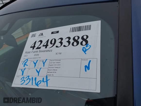 ✅ 2021 BMW X3 M • VIN: 5YMTS0C00M9F07799 • Lot: 42493388. Wystawiony na IAAI z przebiegiem 33 164 mil. Bezpłatny archiwum sprzedaży aukcyjnych z USA i szczegółowy raport historii pojazdu na DreamBid. Zdjęcie 18.