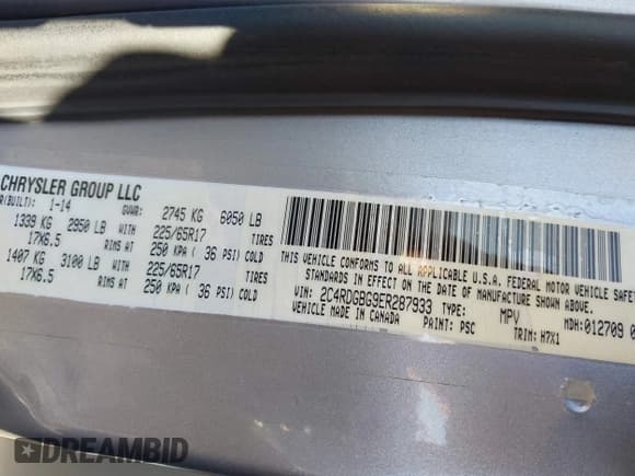 ✅ 2014 Dodge Grand Caravan SE • VIN: 2C4RDGBG9ER287933 • Лот: 43631719. Опубликован ранее на IAAI с пробегом 145 868 миль. Бесплатный доступ к архиву аукционных продаж из США и подробный отчёт об истории автомобиля на DreamBid. Изображение 9.