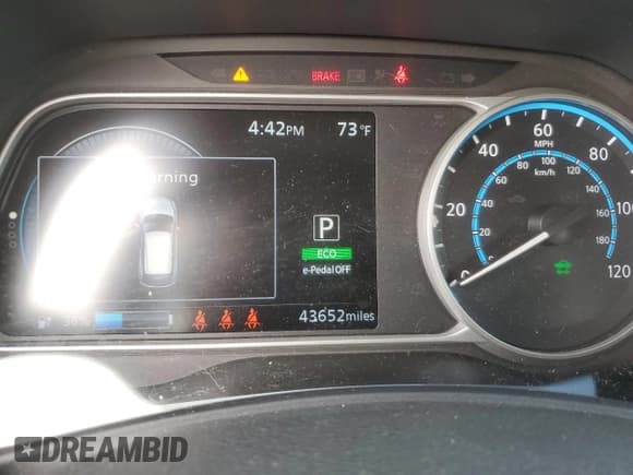 ✅ 2022 Nissan LEAF S Plus • VIN: 1N4BZ1BV7NC560476 • Lot: 66845985. Listed on Copart with 43,652 mi. Free auction sales archive from the USA and detailed vehicle history report at DreamBid. Image 9.