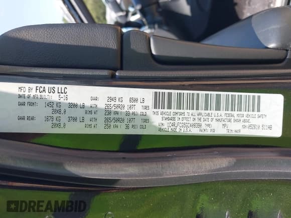 ✅ 2016 Jeep Grand Cherokee Overland • VIN: 1C4RJFCG5GC408390 • Lot: 42140038. Wystawiony na IAAI z przebiegiem 140 507 mil. Bezpłatny archiwum sprzedaży aukcyjnych z USA i szczegółowy raport historii pojazdu na DreamBid. Zdjęcie 9.