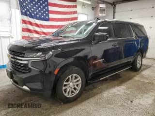 2024 Chevrolet Suburban LT z VIN 1GNSKCKD0RR249581, wystawiony jako Copart lot #64013445 z przebiegiem 33 446 mil mil oraz Czysty tytuł • Clean title. Historia ofert i sprzedaży dostępna na DreamBid. Obrazek 1.