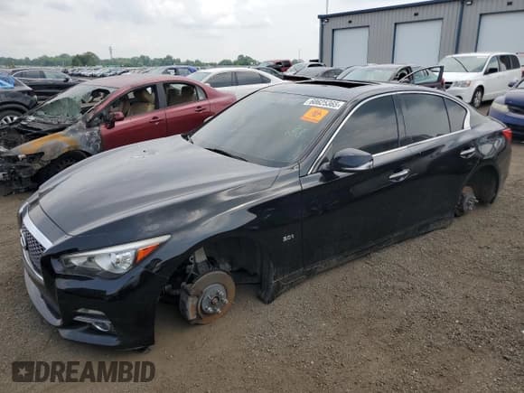 ✅ 2017 Infiniti Q50 Premium • VIN: JN1EV7AR2HM835456 • Lot: 60625365. Listed on Copart with 132,751 mi. Free auction sales archive from the USA and detailed vehicle history report at DreamBid. Image 1.