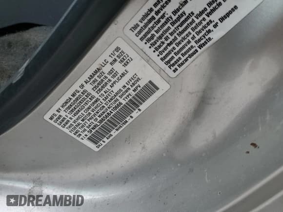 ✅ 2006 Honda Odyssey EX-L • VIN: 5FNRL38656B410666 • Лот: 80554015. Опубликован ранее на Copart с пробегом 243 001 миль. Бесплатный доступ к архиву аукционных продаж из США и подробный отчёт об истории автомобиля на DreamBid. Изображение 13.