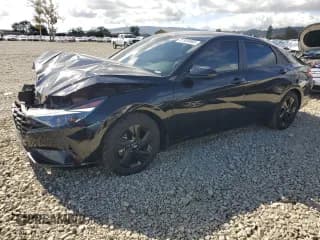 ✅ 2023 Hyundai Elantra Blue • VIN: KMHLM4AJ8PU059280 • Lot: 81950685. Listed on Copart with 52,621 mi. Free auction sales archive from the USA and detailed vehicle history report at DreamBid. Image 1.