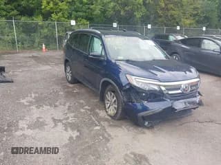✅ 2019 Honda Pilot EX-L • VIN: 5FNYF6H59KB035872 • Lot: 42756947. Listed on IAAI with 65,801 mi. Free auction sales archive from the USA and detailed vehicle history report at DreamBid. Image 1.