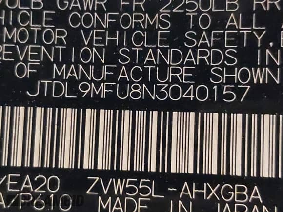 2022 Toyota Prius XLE с VIN JTDL9MFU8N3040157, выставлен на аукционе IAAI как лот 43245575 с пробегом 25 765 миль миль и . История ставок и продаж доступна на DreamBid. Изображение 9.