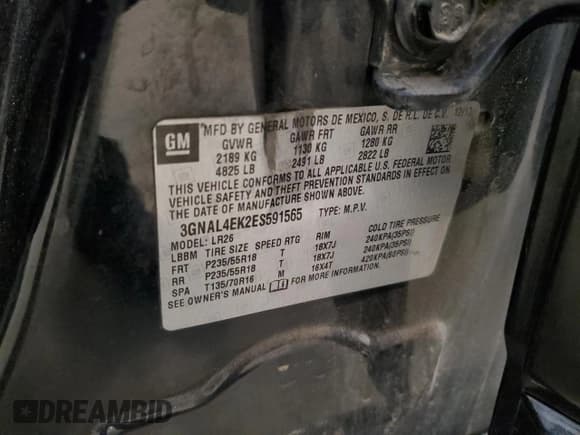 ✅ 2014 Chevrolet Captiva Sport LTZ • VIN: 3GNAL4EK2ES591565 • Lot: 56344045. Wystawiony na Copart z przebiegiem 143 489 mil. Bezpłatny archiwum sprzedaży aukcyjnych z USA i szczegółowy raport historii pojazdu na DreamBid. Zdjęcie 13.