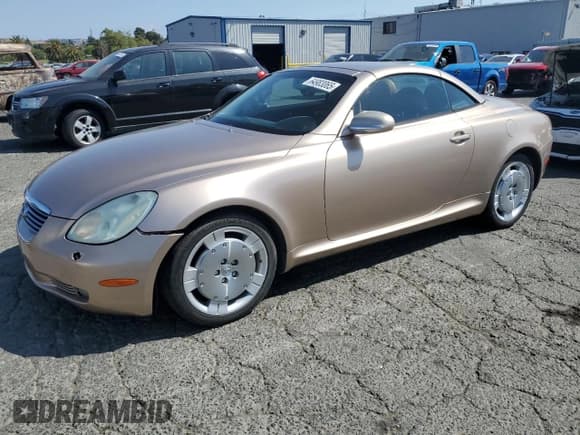 ✅ 2003 Lexus SC 430 • VIN: JTHFN48Y930044434 • Lot: 64983065. Listed on Copart with 98,406 mi. Free auction sales archive from the USA and detailed vehicle history report at DreamBid. Image 1.