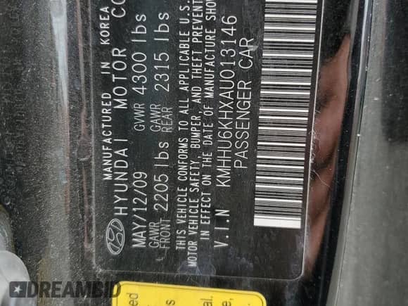 2010 Hyundai Genesis Coupe Track с VIN KMHHU6KHXAU013146, выставлен на аукционе Copart как лот 52187725 с пробегом 164 880 миль миль и Списание • Salvage title. История ставок и продаж доступна на DreamBid. Изображение 12.