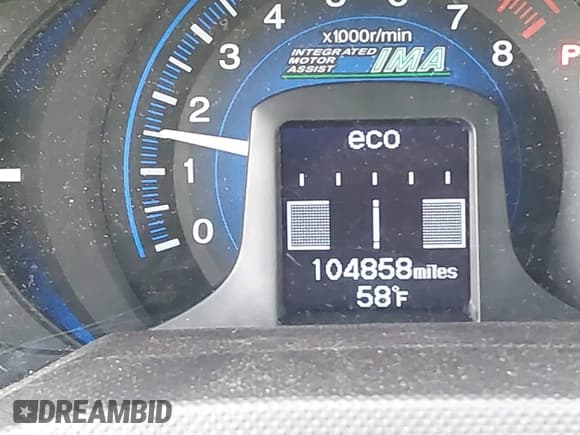 ✅ 2013 Honda Insight • VIN: JHMZE2H30DS003797 • Lot: 43580287. Listed on IAAI with 104,858 mi. Free auction sales archive from the USA and detailed vehicle history report at DreamBid. Image 15.