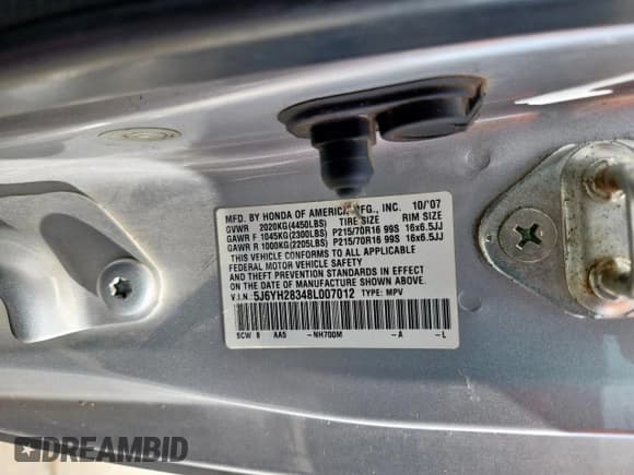 ✅ 2008 Honda Element LX • VIN: 5J6YH28348L007012 • Lot: 60727405. Wystawiony na Copart z przebiegiem 181 395 mil. Bezpłatny archiwum sprzedaży aukcyjnych z USA i szczegółowy raport historii pojazdu na DreamBid. Zdjęcie 14.