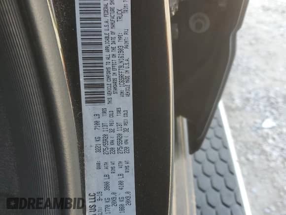 2020 Ram 1500 Big Horn с VIN 1C6SRFFT9LN161903, выставлен на аукционе Copart как лот 74815704 с пробегом 66 652 миль миль и Списание • Salvage title. История ставок и продаж доступна на DreamBid. Изображение 12.