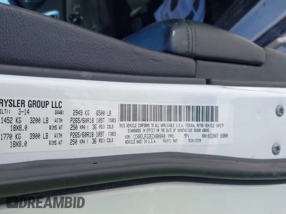 ✅ 2014 Dodge Durango Special Service • VIN: 1C4RDJFG3EC480840 • Lot: 41618897. Wystawiony na IAAI z przebiegiem 160 742 mil. Bezpłatny archiwum sprzedaży aukcyjnych z USA i szczegółowy raport historii pojazdu na DreamBid. Zdjęcie 9.