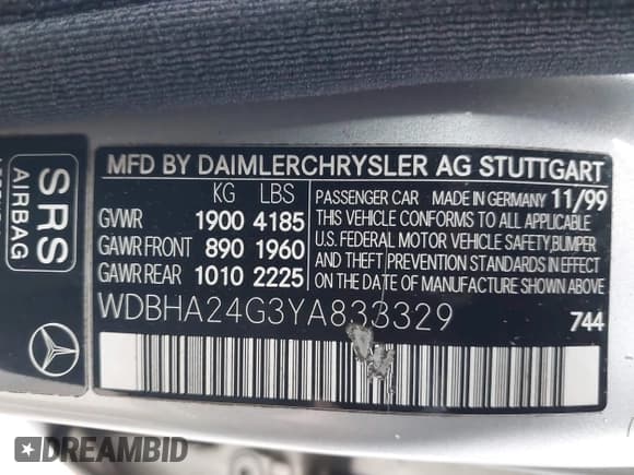 ✅ 2000 Mercedes-Benz C 230 Kompressor • VIN: WDBHA24G3YA833329 • Lot: 41921683. Wystawiony na IAAI z przebiegiem 109 436 mil. Bezpłatny archiwum sprzedaży aukcyjnych z USA i szczegółowy raport historii pojazdu na DreamBid. Zdjęcie 9.