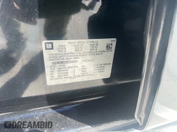 ✅ 2014 Chevrolet Silverado 1500 LT • VIN: 1GCRCREC6EZ288891 • Lot: 90112955. Listed on Copart with 220,523 mi. Free auction sales archive from the USA and detailed vehicle history report at DreamBid. Image 10.