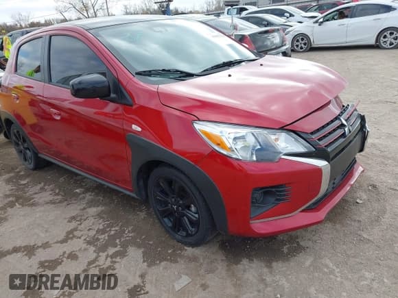 ✅ 2024 Mitsubishi Mirage Black Edition • VIN: ML32AWHJ7RH004375 • Lot: 43693329. Listed on IAAI with 33,725 mi. Free auction sales archive from the USA and detailed vehicle history report at DreamBid. Image 1.