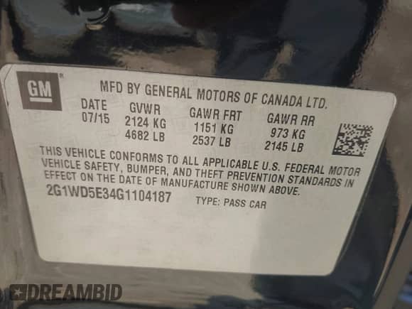 2016 Chevrolet Impala Police Police с VIN 2G1WD5E34G1104187, выставлен на аукционе IAAI как лот 42634394 с пробегом 136 484 миль миль и . История ставок и продаж доступна на DreamBid. Изображение 9.