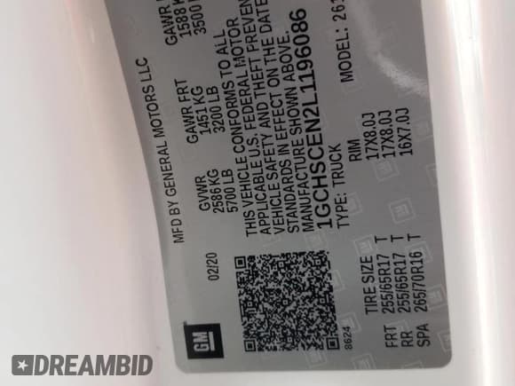 ✅ 2020 Chevrolet Colorado 2WD LT • VIN: 1GCHSCEN2L1196086 • Лот: 68771494. Опубликован ранее на Copart с пробегом 86 209 миль. Бесплатный доступ к архиву аукционных продаж из США и подробный отчёт об истории автомобиля на DreamBid. Изображение 12.