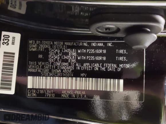 ✅ 2024 Toyota Sienna Platinum • VIN: 5TDESKFC3RS145914 • Лот: 42321093. Опубликован ранее на IAAI с пробегом 9 286 миль. Бесплатный доступ к архиву аукционных продаж из США и подробный отчёт об истории автомобиля на DreamBid. Изображение 9.