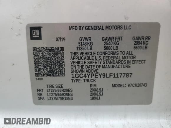 ✅ 2020 Chevrolet Silverado 2500HD LTZ • VIN: 1GC4YPEY9LF117787 • Лот: 81127825. Опубликован ранее на Copart с пробегом 200 668 миль. Бесплатный доступ к архиву аукционных продаж из США и подробный отчёт об истории автомобиля на DreamBid. Изображение 13.