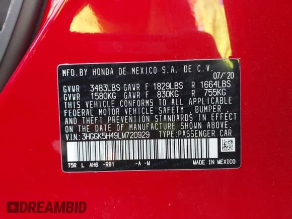 ✅ 2020 Honda Fit LX • VIN: 3HGGK5H49LM720929 • Lot: 42520900. Wystawiony na IAAI z przebiegiem 9 940 mil. Bezpłatny archiwum sprzedaży aukcyjnych z USA i szczegółowy raport historii pojazdu na DreamBid. Zdjęcie 9.