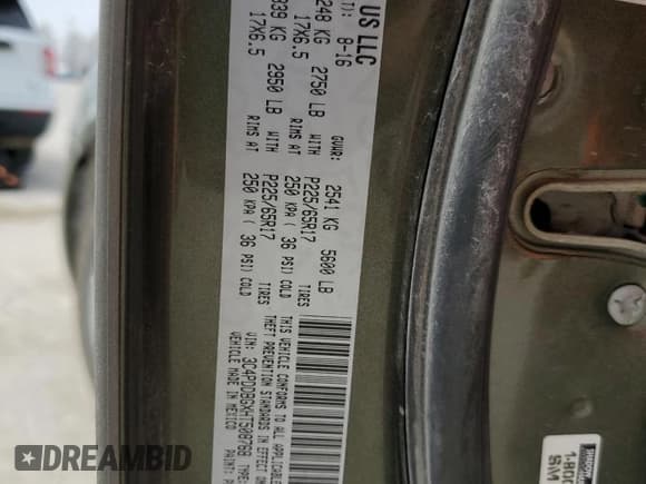 ✅ 2017 Dodge Journey SXT • VIN: 3C4PDDBGXHT508768 • Lot: 49236505. Wystawiony na Copart z przebiegiem 89 230 mil. Bezpłatny archiwum sprzedaży aukcyjnych z USA i szczegółowy raport historii pojazdu na DreamBid. Zdjęcie 15.