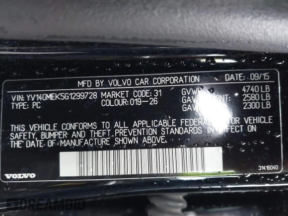 ✅ 2016 Volvo V60 T5 Drive-E Premier • VIN: YV140MEK5G1299728 • Lot: 41550325. Wystawiony na IAAI z przebiegiem 134 507 mil. Bezpłatny archiwum sprzedaży aukcyjnych z USA i szczegółowy raport historii pojazdu na DreamBid. Zdjęcie 9.