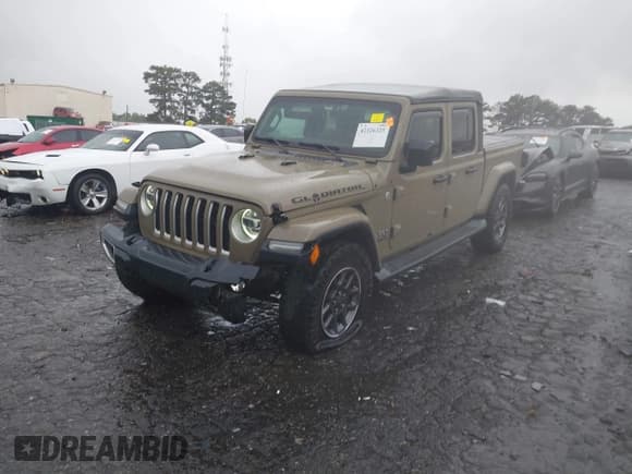 ✅ 2020 Jeep Gladiator Overland • VIN: 1C6HJTFG0LL160699 • Lot: 42326325. Listed on IAAI with 65,639 mi. Free auction sales archive from the USA and detailed vehicle history report at DreamBid. Image 2.