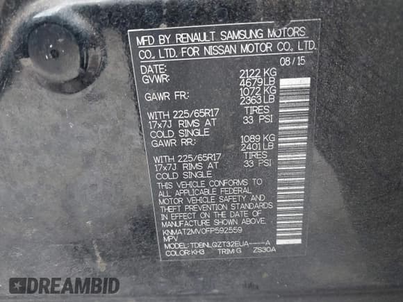 ✅ 2015 Nissan Rogue S • VIN: KNMAT2MV0FP592559 • Lot: 42829363. Wystawiony na IAAI z przebiegiem 157 068 mil. Bezpłatny archiwum sprzedaży aukcyjnych z USA i szczegółowy raport historii pojazdu na DreamBid. Zdjęcie 9.