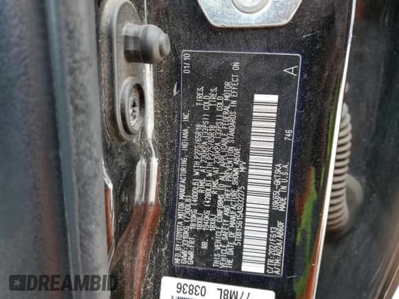 ✅ 2010 Toyota Sequoia SR5 • VIN: 5TDBY5G15AS032275 • Lot: 48418845. Wystawiony na Copart z przebiegiem Nie podano. Bezpłatny archiwum sprzedaży aukcyjnych z USA i szczegółowy raport historii pojazdu na DreamBid. Zdjęcie 12.