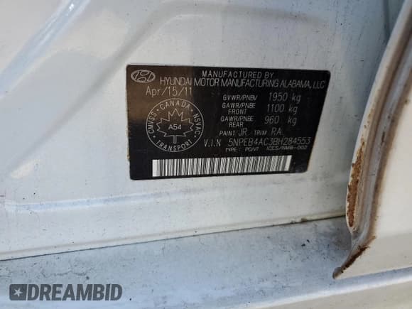 ✅ 2011 Hyundai Sonata GLS • VIN: 5NPEB4AC3BH284553 • Lot: 66521964. Wystawiony na Copart z przebiegiem 225 954 mil. Bezpłatny archiwum sprzedaży aukcyjnych z USA i szczegółowy raport historii pojazdu na DreamBid. Zdjęcie 13.