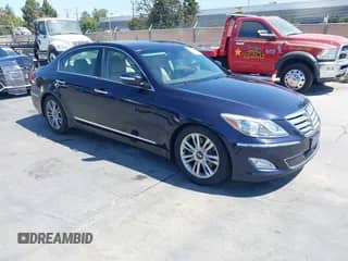2012 Hyundai Genesis 4.6L with VIN KMHGC4DF9CU167350, listed as a IAAI auction lot 42581585 with 65,649 mi miles and . Bid and sale history available at DreamBid. Image 1.
