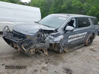 2021 Chevrolet Tahoe Commercial с VIN 1GNSCLED7MR457846, выставлен на аукционе Copart как лот 53887485 с пробегом 98 510 миль миль и Списание • Salvage title. История ставок и продаж доступна на DreamBid. Изображение 1.