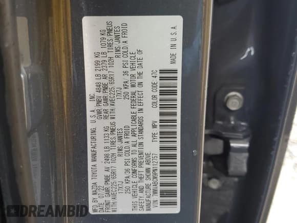 ✅ 2023 Mazda CX-50 S Preferred Plus • VIN: 7MMVABCM9PN112757 • Lot: 90320495. Listed on Copart with 57,072 mi. Free auction sales archive from the USA and detailed vehicle history report at DreamBid. Image 13.