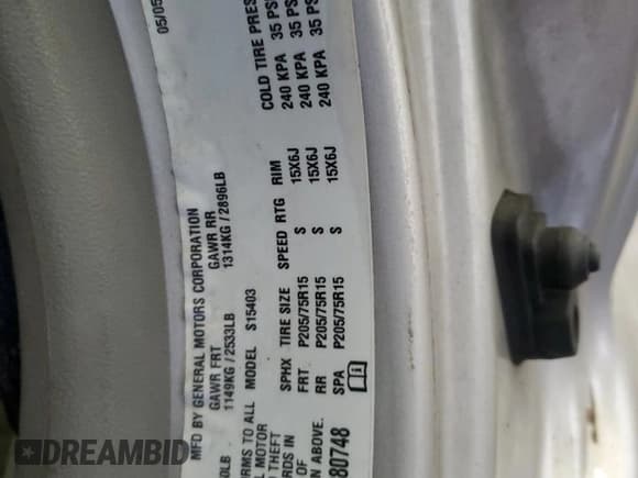 ✅ 2005 Chevrolet Colorado LS Z85 • VIN: 1GCCS148958280748 • Lot: 63906335. Listed on Copart with 157,535 mi. Free auction sales archive from the USA and detailed vehicle history report at DreamBid. Image 12.