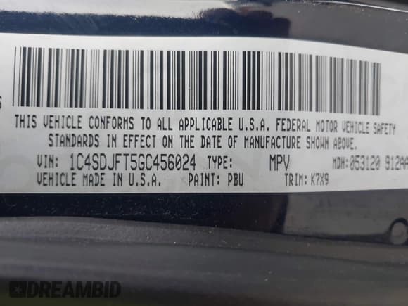 ✅ 2016 Dodge Durango Special Service • VIN: 1C4SDJFT5GC456024 • Lot: 41976129. Wystawiony na IAAI z przebiegiem 174 950 mil. Bezpłatny archiwum sprzedaży aukcyjnych z USA i szczegółowy raport historii pojazdu na DreamBid. Zdjęcie 9.