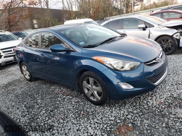 ✅ 2013 Hyundai Elantra GLS • VIN: KMHDH4AE2DU998223 • Lot: 91435515. Listed on Copart with 100,545 mi. Free auction sales archive from the USA and detailed vehicle history report at DreamBid. Image 4.