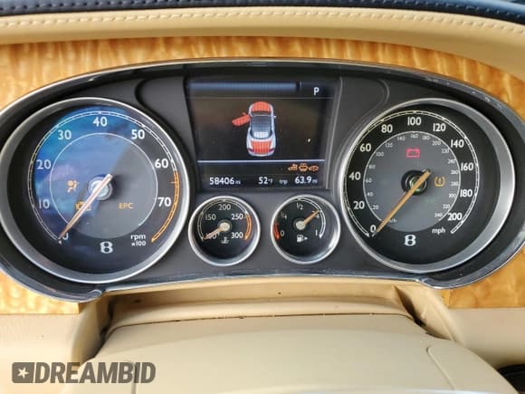 ✅ 2013 Bentley Continental GT • VIN: SCBGR3ZA0DC079677 • Lot: 82753764. Listed on Copart with 58,406 mi. Free auction sales archive from the USA and detailed vehicle history report at DreamBid. Image 9.