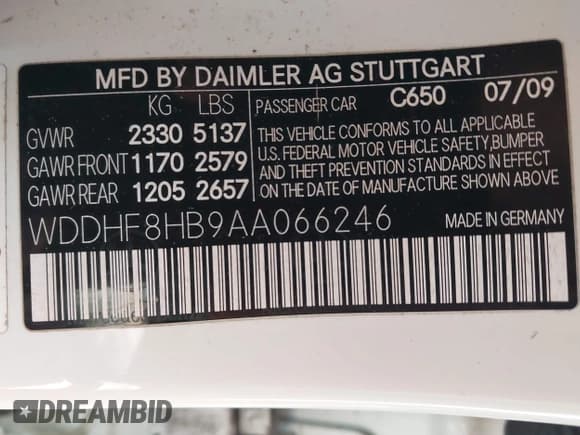 ✅ 2010 Mercedes-Benz E 350 Sport • VIN: WDDHF8HB9AA066246 • Lot: 43770743. Listed on IAAI with 130,753 mi. Free auction sales archive from the USA and detailed vehicle history report at DreamBid. Image 9.