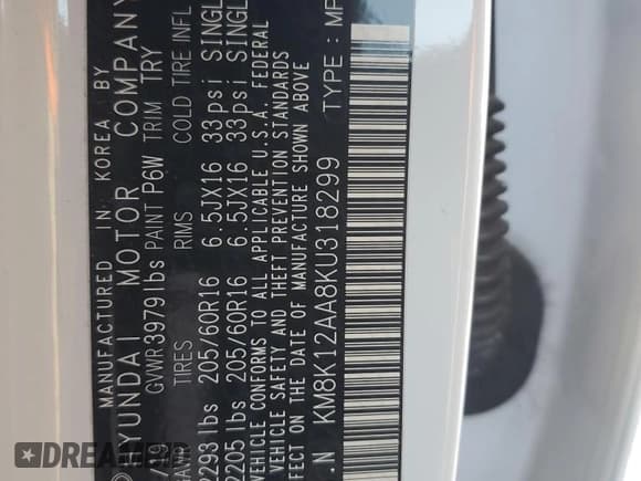 ✅ 2019 Hyundai Kona SE • VIN: KM8K12AA8KU318299 • Лот: 48115134. Опубликован ранее на Copart с пробегом 48 113 миль. Бесплатный доступ к архиву аукционных продаж из США и подробный отчёт об истории автомобиля на DreamBid. Изображение 13.