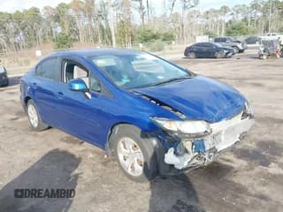 ✅ 2013 Honda Civic LX • VIN: 19XFB2F58DE086755 • Lot: 43789577. Listed on IAAI with 83,748 mi. Free auction sales archive from the USA and detailed vehicle history report at DreamBid. Image 1.