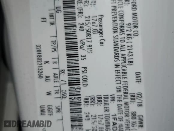 ✅ 2018 Ford Focus Titanium • VIN: 1FADP3J23JL280968 • Лот: 62513195. Опубликован ранее на Copart с пробегом 181 489 миль. Бесплатный доступ к архиву аукционных продаж из США и подробный отчёт об истории автомобиля на DreamBid. Изображение 12.