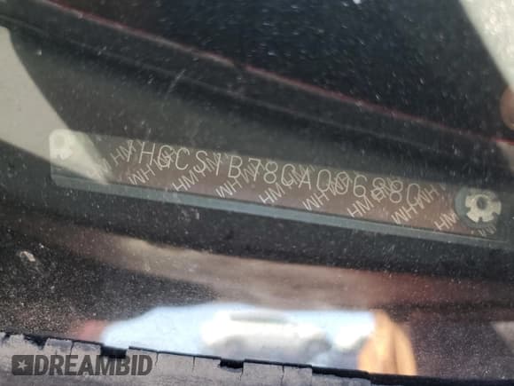 ✅ 2012 Honda Accord EX • VIN: 1HGCS1B78CA006880 • Lot: 68514424. Listed on Copart with Not provided. Free auction sales archive from the USA and detailed vehicle history report at DreamBid. Image 13.