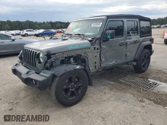 ✅ 2021 Jeep Wrangler Unlimited Sport Altitude • VIN: 1C4HJXDN5MW519725 • Лот: 85559695. Опубликован ранее на Copart с пробегом 91 713 миль. Бесплатный доступ к архиву аукционных продаж из США и подробный отчёт об истории автомобиля на DreamBid. Изображение 1.