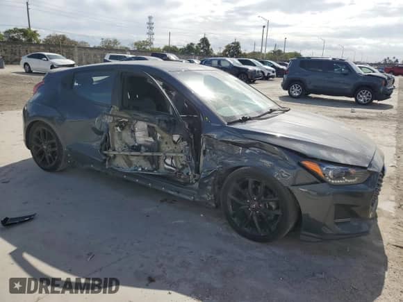 2019 Hyundai Veloster Turbo z VIN KMHTH6AB4KU007744, wystawiony jako Copart lot #88815645 z przebiegiem 88 738 mil mil oraz Nie do naprawy • Non repairable. Historia ofert i sprzedaży dostępna na DreamBid. Obrazek 4.