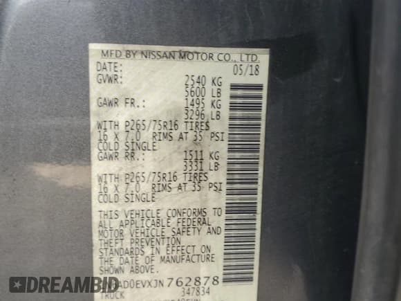 ✅ 2018 Nissan Frontier Pro-4X • VIN: 1N6AD0EVXJN762878 • Lot: 80801675. Wystawiony na Copart z przebiegiem 112 181 mil. Bezpłatny archiwum sprzedaży aukcyjnych z USA i szczegółowy raport historii pojazdu na DreamBid. Zdjęcie 13.