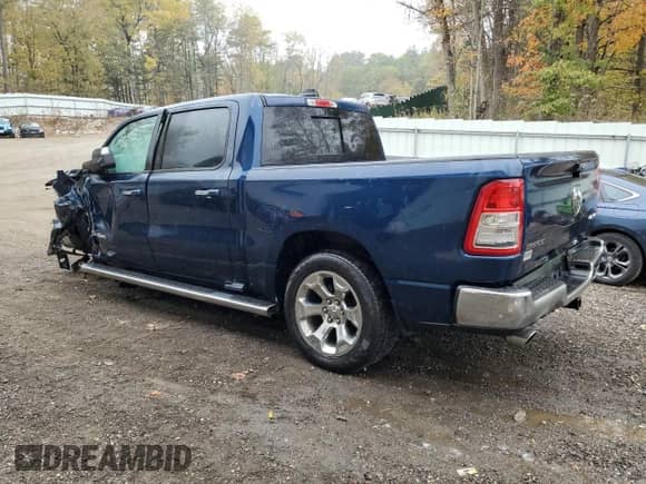 2019 Ram 1500 Big Horn z VIN 1C6SRFFT2KN594056, wystawiony jako Copart lot #86181995 z przebiegiem 81 298 mil mil oraz Szkoda całkowita • Salvage title. Historia ofert i sprzedaży dostępna na DreamBid. Obrazek 2.